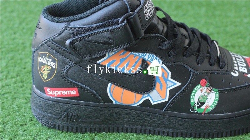 Supreme x NBA Nike Air Force 1 Mid Black